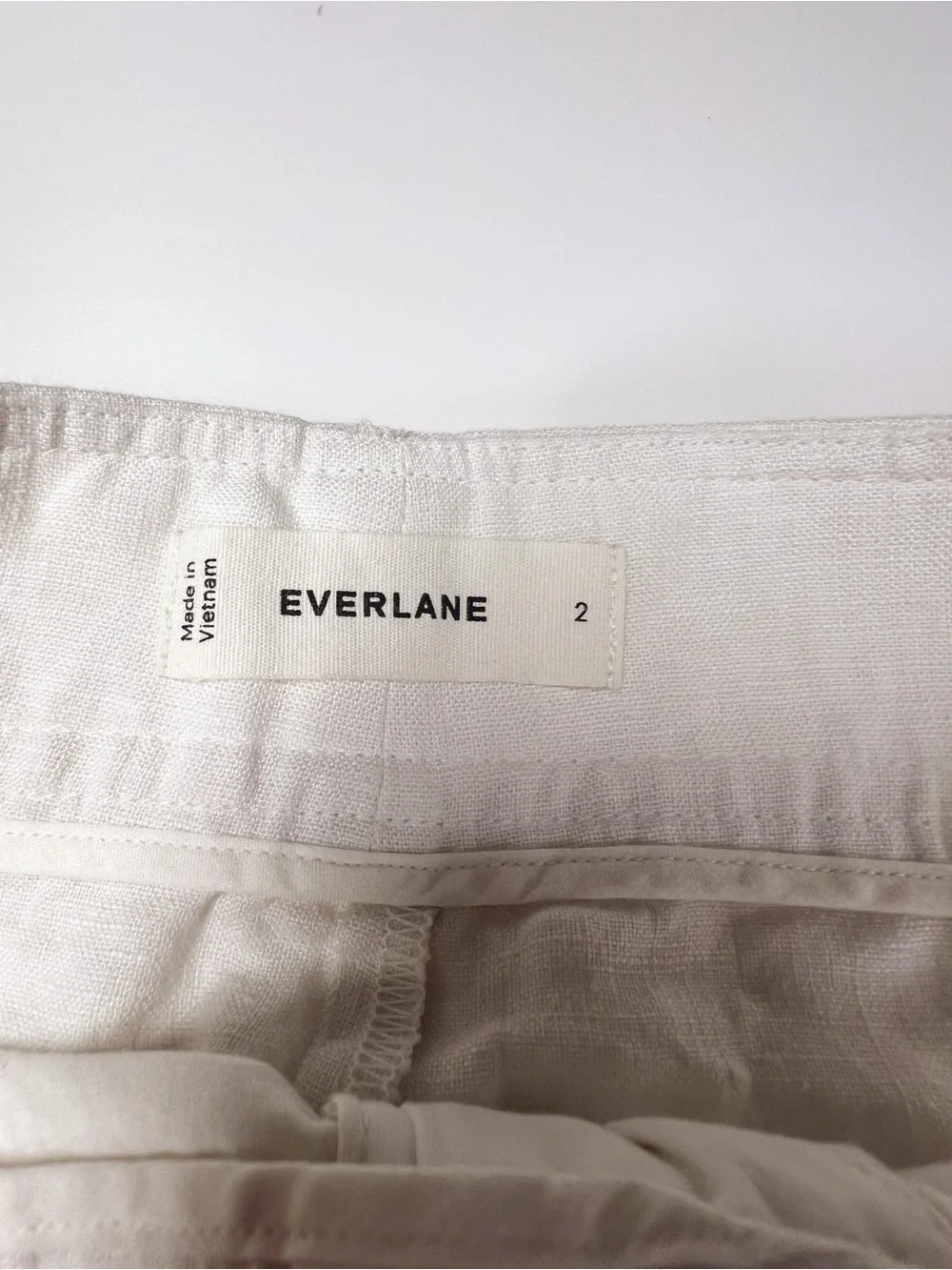 Everlane The Linen Way-High Drape Pant Bone Size 2 NWOT 100% Linen